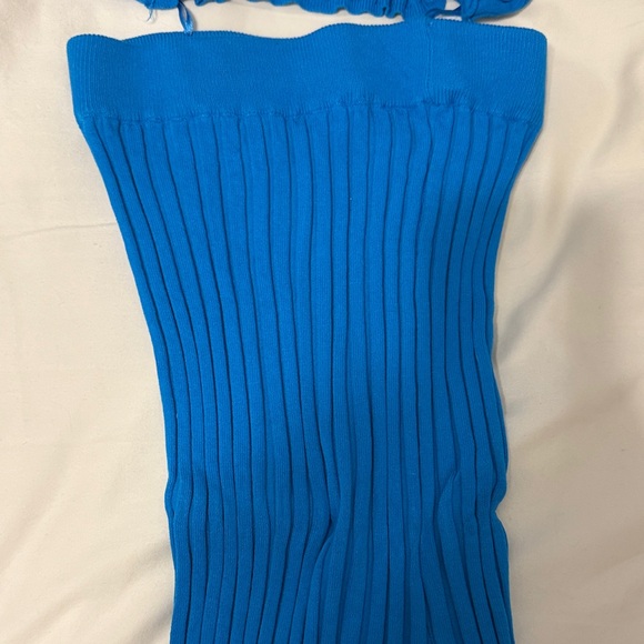 Vibrant Blue Ribbed Two-Piece Set - Picture 3 of 4